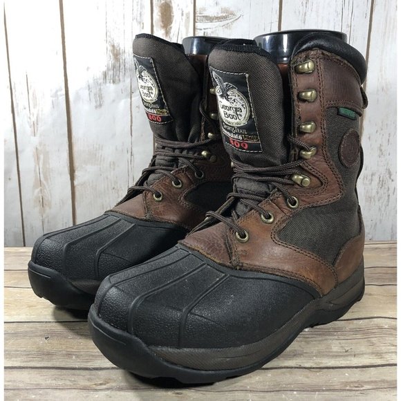 Georgia Boot 800Gram Waterproof Insulated Boots Mens Size 8W G9533 Hunting - Picture 1 of 12